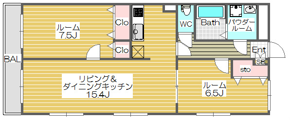 フロイデ  間取り図