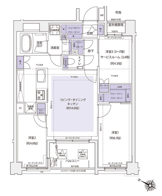 ＫＤＸレジデンス横濱紅葉坂 間取り図