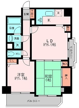 アドリーム横浜初音 707号室 間取り