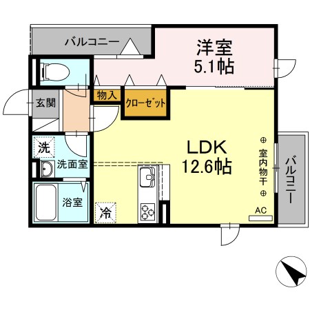 タウンコート初音町 302号室 間取り