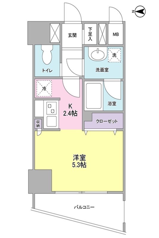 プレディアスタイル横濱沢渡 506号室 間取り
