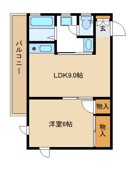 クレドール 305号室 間取り