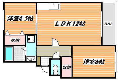 ファミール日の出Ｂ棟  間取り