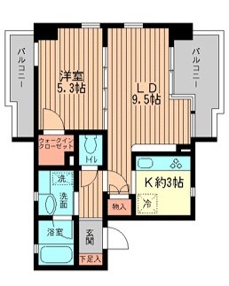 クラージュKAMAKURAYA 404号室 間取り