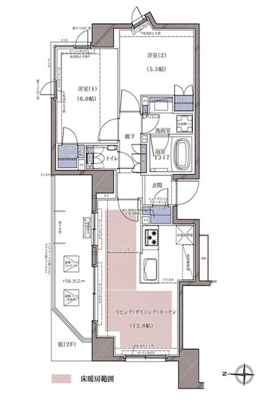 ディームス横濱青木町 401号室 間取り
