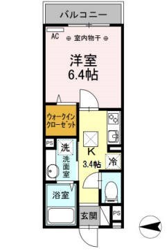 M.Oハイツ３１ 106号室 間取り