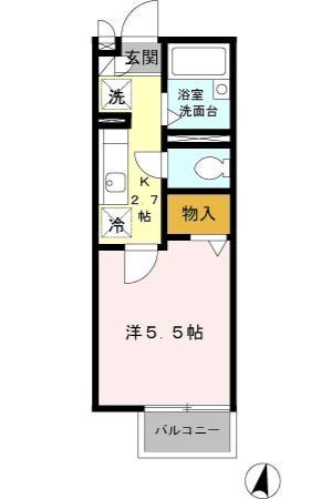 クレスト西戸部 202号室 間取り