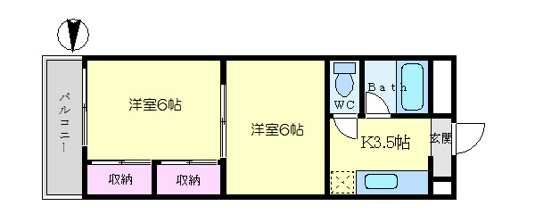 グレイス美菜  103号室 間取り