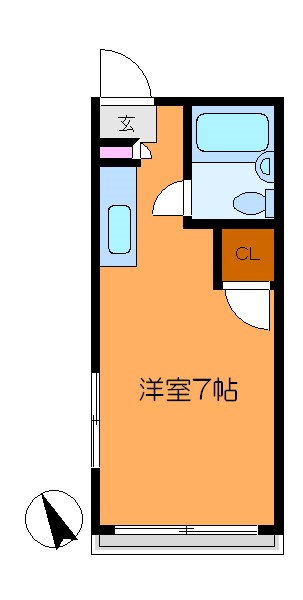 サンクリスティーハウス 103号室 間取り