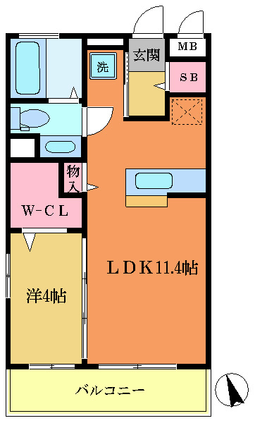 KOMUKAI　Residence 間取り