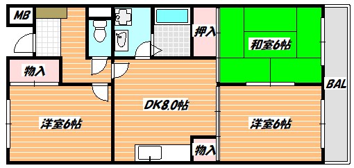 タウンコート丸義 間取り図
