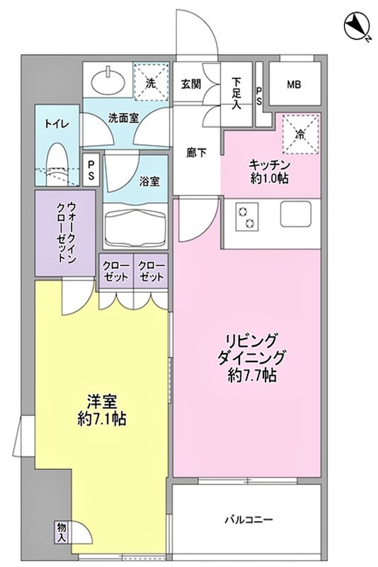 ルメイユ横浜関内 501号室 間取り