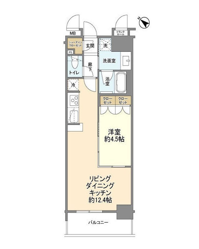 プレシエ横浜石川町 504号室 間取り