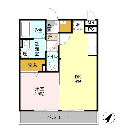 初音町壱番館 102号室 間取り