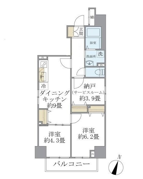 D's　VARIE阪東橋レジデンス 301号室 間取り