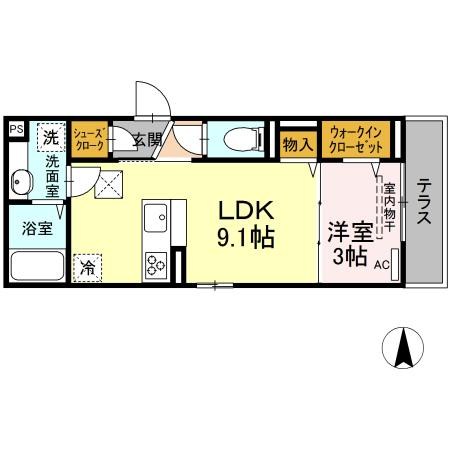 D paina 紺屋町Ⅱ  間取り