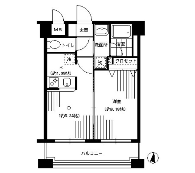 パークヒル三ッ沢 404号室 間取り