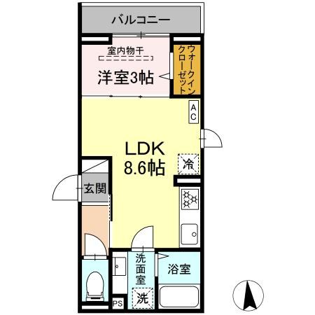D　Paina　東門前 間取り