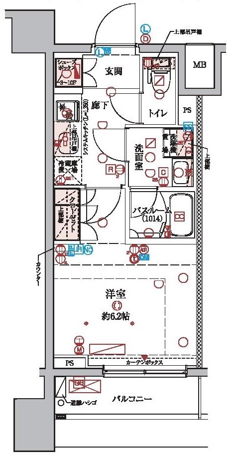 ラクラス横浜 404号室 間取り