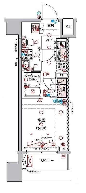 ラクラス横浜 406号室 間取り