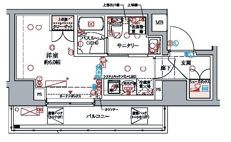 ラクラス横浜 911号室 間取り