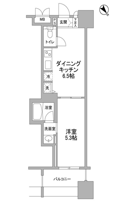 パークフラッツ横濱公園 309号室 間取り