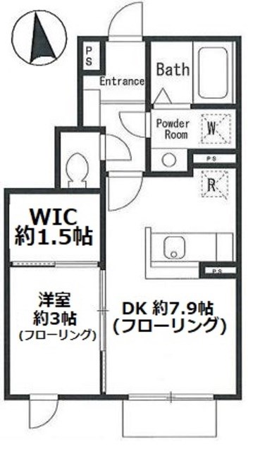 メゾンソレイユ 102号室 間取り