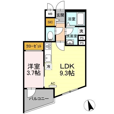 ＫＡＤＯＹＡ 402号室 間取り