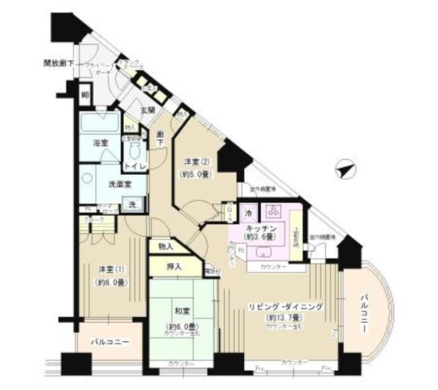 パークホームズ東神奈川ステーションアリーナ 209号室 間取り