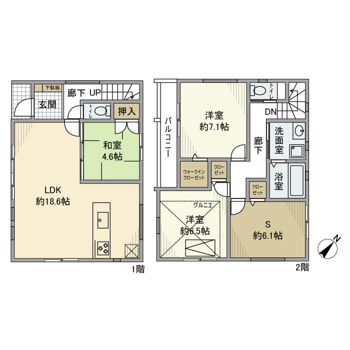 海楽1丁目戸建 間取り