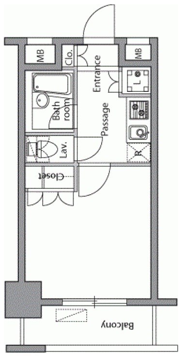 レジディア横濱関内 311号室 間取り