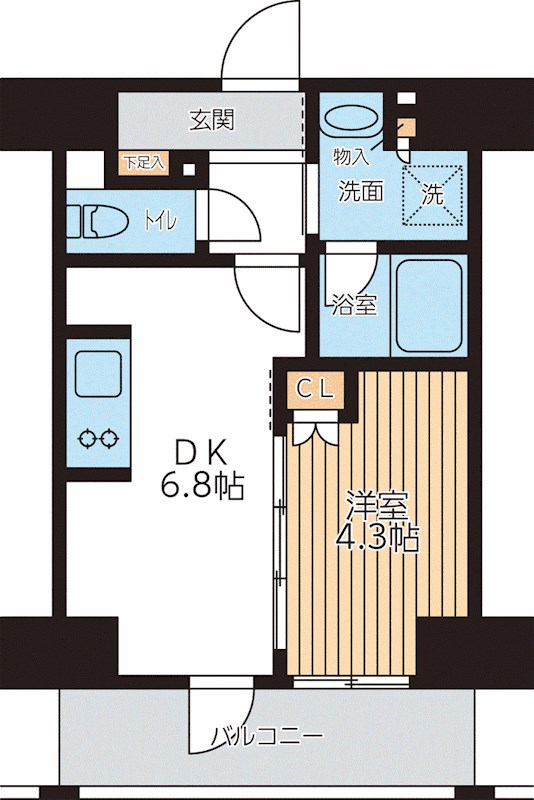 Ｃｉｔｙ　Ｌｕｘ　Ｔｏｂｅ 711号室 間取り