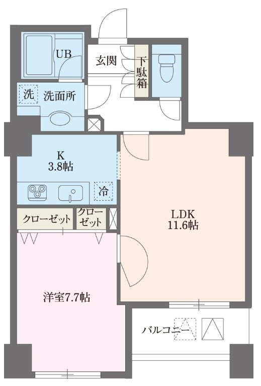 ドゥーエ横浜駅前 1504号室 間取り