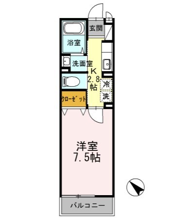 アマービレ 105号室 間取り