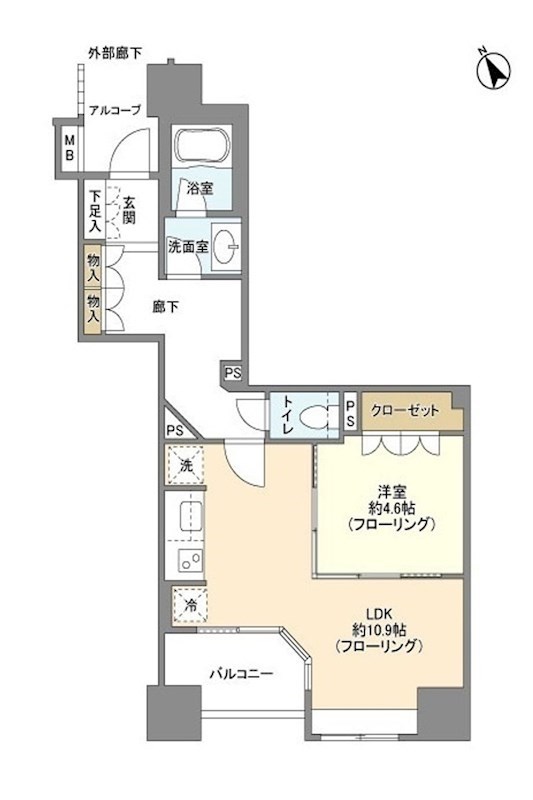 アルス横浜ベイアドレス 405号室 間取り