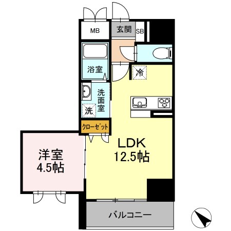 ベイサイドヒルズ関内 805号室 間取り