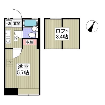 ローズアパートR18 間取り