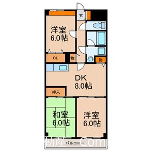 ルミエールソレール1 間取り図
