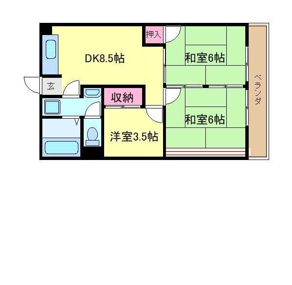 Patio中島 間取り図