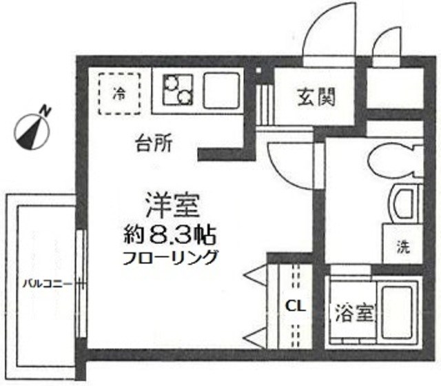 プラージュ石川町 202号室 間取り