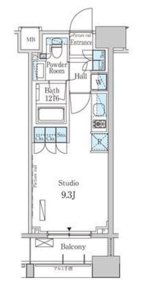 パークアクシス横浜山下町 904号室 間取り
