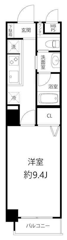 アクシス元町 402号室 間取り