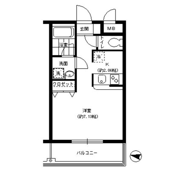 パークヒル三ッ沢 307号室 間取り