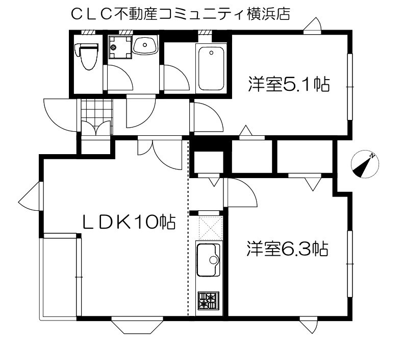 鵠沼Ｒcondo 101号室 間取り