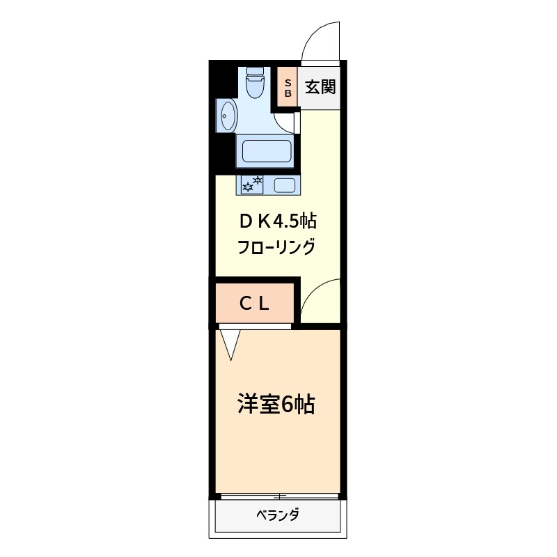 常緑ハイツ 428号室 間取り