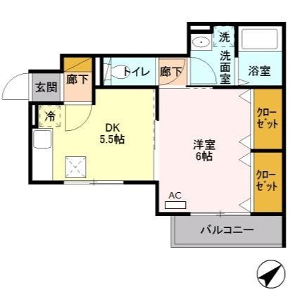 メゾン　シャンス 101号室 間取り