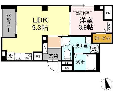 ルアル 101号室 間取り