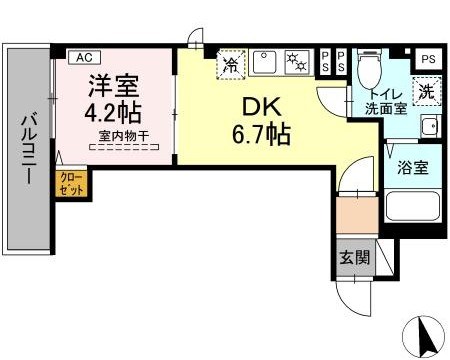 ルアル 202号室 間取り