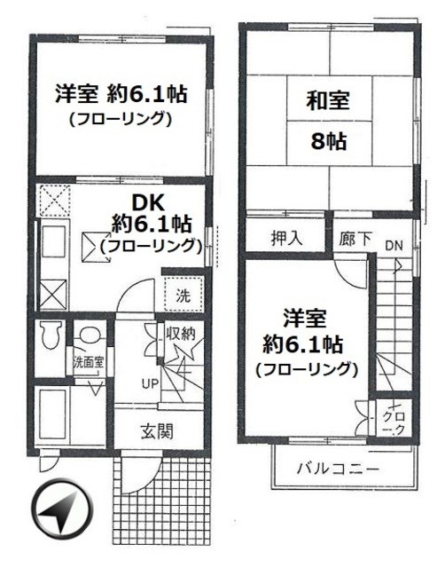 サンハイム Ｂ号室 間取り