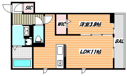 パークサイド・ハナ 間取り図